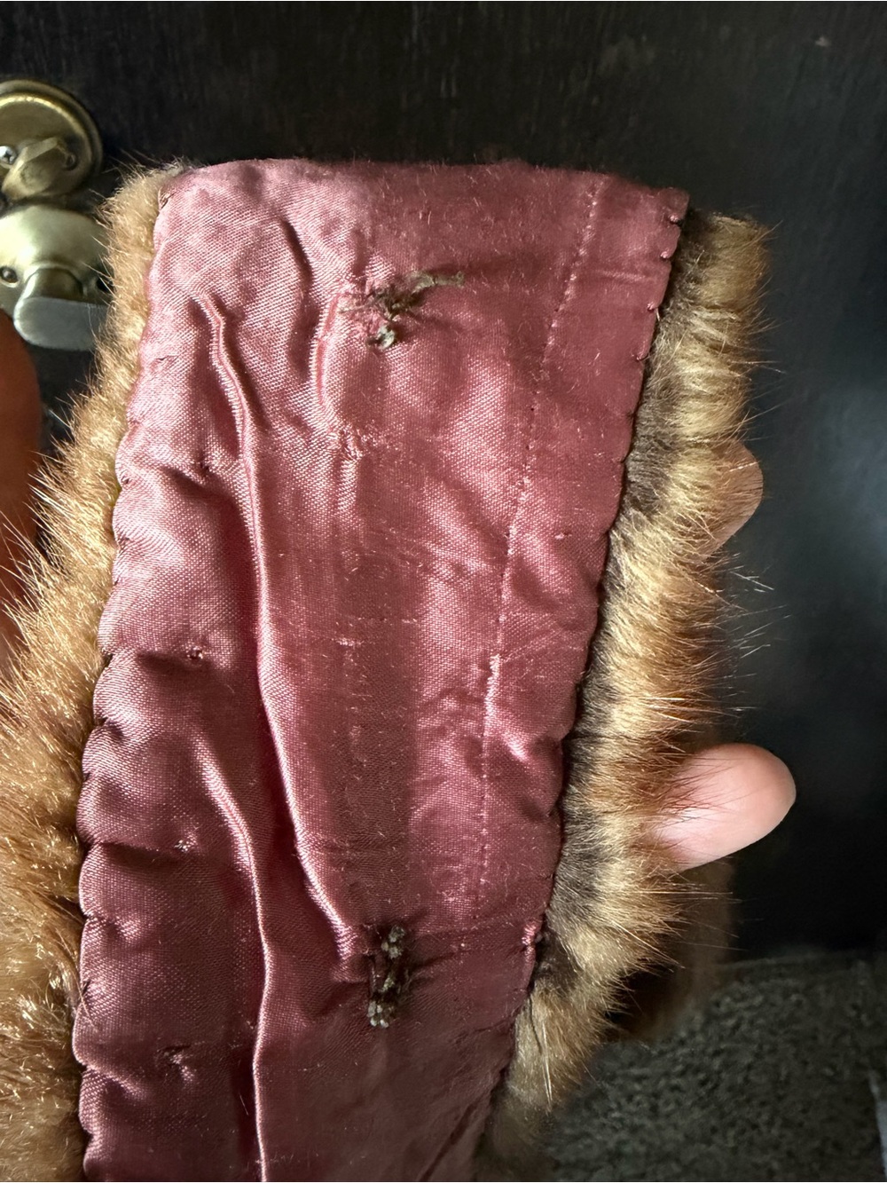 Vintage 50’s brown mink fur scarf stole - Picture 5 of 6